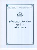 công ty phát triển nhà thủ đức báo cáo tài chính quý 4 năm 2013