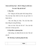 Giáo án thể dục lớp 2 - Bài 15: Động tác điều hoà Trò chơi “Bịt mắt bắt dê” docx