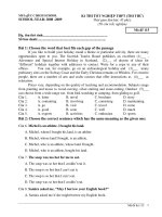 KỲ THI TỐT NGHIỆP THPT (THI THỬ) NĂM 2011 - Mã đề 115 pot