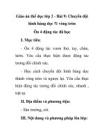 Giáo án thể dục lớp 2 - Bài 9: Chuyển đội hình hàng dọc vòng tròn Ôn 4 động tác đã học pdf