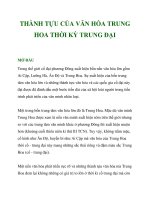 THÀNH TỰU CỦA VĂN HÓA TRUNG HOA THỜI KỲ TRUNG ĐẠI_1 ppsx