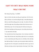 GỢI Ý TỔ CHỨC HOẠT ĐỘNG NGHE NHẠC CHO TRẺ pptx