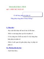 Giáo án đại số lớp 6 - Tiết 83 PHÉP TRỪ PHÂN SỐ ppt