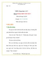 Giáo án chương trình mới: Lớp lá Đề tài: ĐỐ BẠN BIẾT THỨ MẤY docx