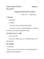 Giáo án tin học 10 - Tiết 64 thực hành 10 pps