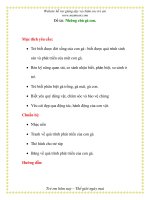 Giáo án chương trình mới: Lớp lá Đề tài: Những chú gà con. pps