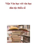 Viện Văn học với văn học dân tộc thiểu số . ppsx