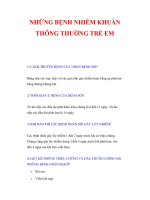 NHỮNG BỆNH NHIỄM KHUẨN THÔNG THƯỜNG TRẺ EM ppt