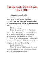 Tài liệu ôn thi CD&DH môn Địa lý 2011 PHẦN 3 pot