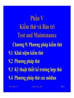 Bài giảng công nghệ phần mềm : Kiểm thử và Bảo trì part 1 pot