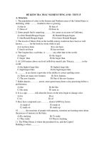 ĐỀ KIỂM TRA TRẮC NGHIỆM TIẾNG ANH - TEST 15 ppt
