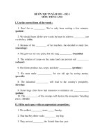 ĐỀ ÔN THI TN NĂM 2011 – ĐỀ 4 MÔN: TIẾNG ANH doc