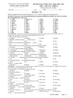 ĐỀ KIỂM TRA 45 PHÚT SỐ 4 - TRƯỜNG THPT NGUYỄN TRÃI doc