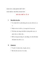 Giáo án chương trình đổi mới ĐỀ TÀI: CHỮ O – Ô - Ơ pot