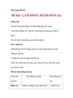 THỦ CÔNG LỚP 3: Đồng hồ để bàn- Làm mặt đồng hồ ppsx