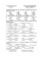 ĐỀ ÔN TẬP TỐT NGHIỆP THPT CHƯƠNG TRÌNH CHUẨN Năm học: 2010-2011 - ĐỀ 8 ppt