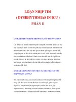 LOẠN NHỊP TIM ( DYSRHYTHMIAS IN ICU ) PHẦN II pdf
