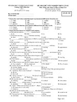 ĐỀ THI THỬ TỐT NGHIỆP THPT LẦN II Môn: Tiếng Anh ppsx