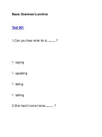 Basic Grammar''''s archiveTest 001 ppsx