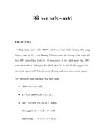 Rối loạn nước – natri pot