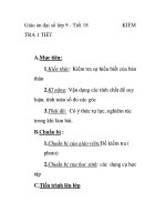 Giáo án đại số lớp 9 - Tiết 18 TRA 1 TIẾTKIỂM potx