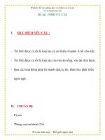 Giáo án chương trình mới: Lớp Chồi Đề tài : NHỔ CỦ CẢI pps