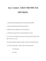 TRẮC NGHIỆM - CHẤN THƯƠNG TAI MŨI HỌNG potx