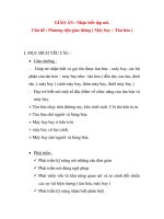 Giáo án chương trình đổi mới Chủ đề : Phương tiện giao thông ( Máy bay – Tàu hỏa ) pps