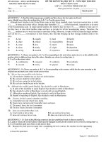 ĐỀ THI KIỂM TRA HỌC KỲ II – NĂM HỌC 2010-2011 MÔN: TIÉNG ANH LỚP 12 - Mã đề thi 209 pptx