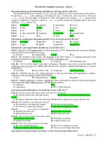 ÔN THI TỐT NGHIỆP NĂM 2011 – TEST 4 potx