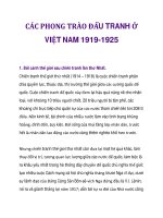 CÁC PHONG TRÀO ĐẤU TRANH Ở VIỆT NAM 1919-1925_1ế giới sau chiến potx