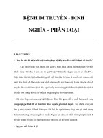 BỆNH DI TRUYỀN - ĐỊNH NGHĨA – PHÂN LOẠI pdf