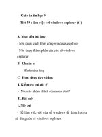 Giáo án tin học 9 - Tiết 39 : làm việc với windows explorer (t1) pot