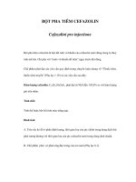 BỘT PHA TIÊM CEFAZOLIN ppt