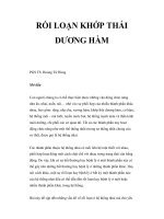 RỐI LOẠN KHỚP THÁI DƯƠNG HÀM doc