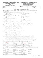 KỲ THI HỌC KỲ II – NĂM HỌC 2010-2011 Môn thi : Tiếng Anh khối 12 - Trường THPT Đơn Dương (Mã đề 157) docx