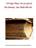 Vũ Ngọc Phan với các giá trị văn chương - học thuật dân tộc pot