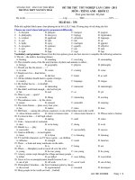 NỘI DUNG ÔN TẬP NĂM HỌC 2010 - 2011 MÔN : ANH VĂN - KHỐI 12 - Mã đề thi : 358 pot