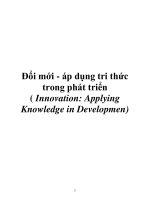Đổi mới áp dụng tri thức trong phát triển