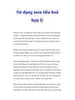 Sử dụng men tiêu hoá hợp lý docx