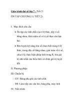 Giáo trình đại số lớp 7 - Tiết 21 ÔN TẬP CHƯƠNG I ( TIẾT 2) pot