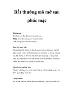 Bất thường mô mỡ sau phúc mạc pps