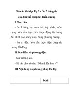 Giáo án thể dục lớp 2 - Ôn 5 động tác Của bài thể dục phát triển chung pot