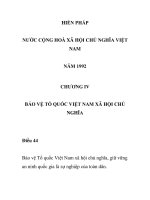 HIẾN PHÁP NƯỚC CỘNG HOÀ XÃ HỘI CHỦ NGHĨA VIỆT NAM NĂM 1992 - CHƯƠNG IV pot