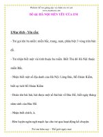 Giáo án chương trình mới: Lớp Chồi Đề tài: HÀ NỘI MẾN YÊU CỦA EM pptx