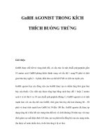 GnRH AGONIST TRONG KÍCH THÍCH BUỒNG TRỨNG ppt