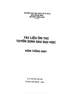 tài liệu ôn thi tiếng anh sau đại học