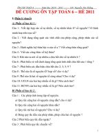 ĐỀ CƯƠNG ÔN TẬP TOÁN 6 - HÈ 2011_1 ppsx