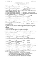 Đề bài thi thử tiếng anh lớp 12 Vòng 1 – Năm học 2010-2011 Nội dung đề thi số : 357 potx