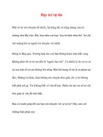 Giáo dục kỹ năng sống mầm non: Dạy trẻ tự tin pptx